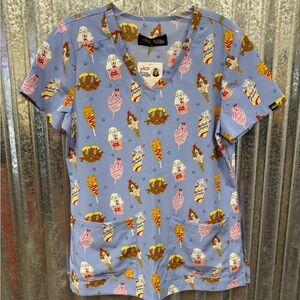 Koi/Print Scrub Top/Women's/Size Small